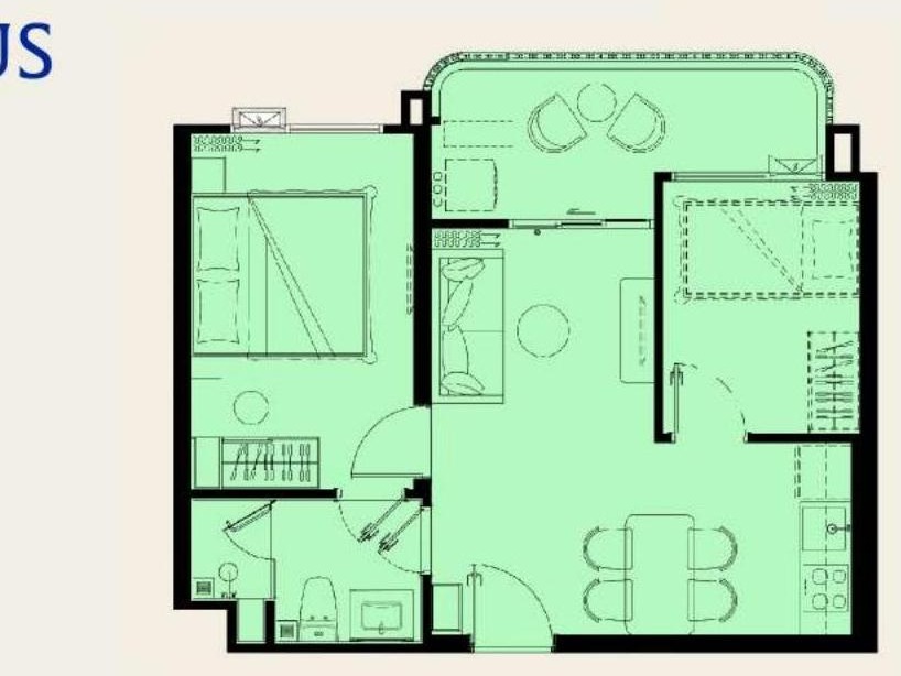 1 bedroom Plus floor plan