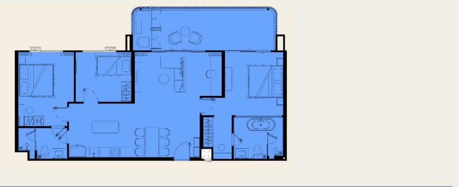 2 bedroom XL floor plan