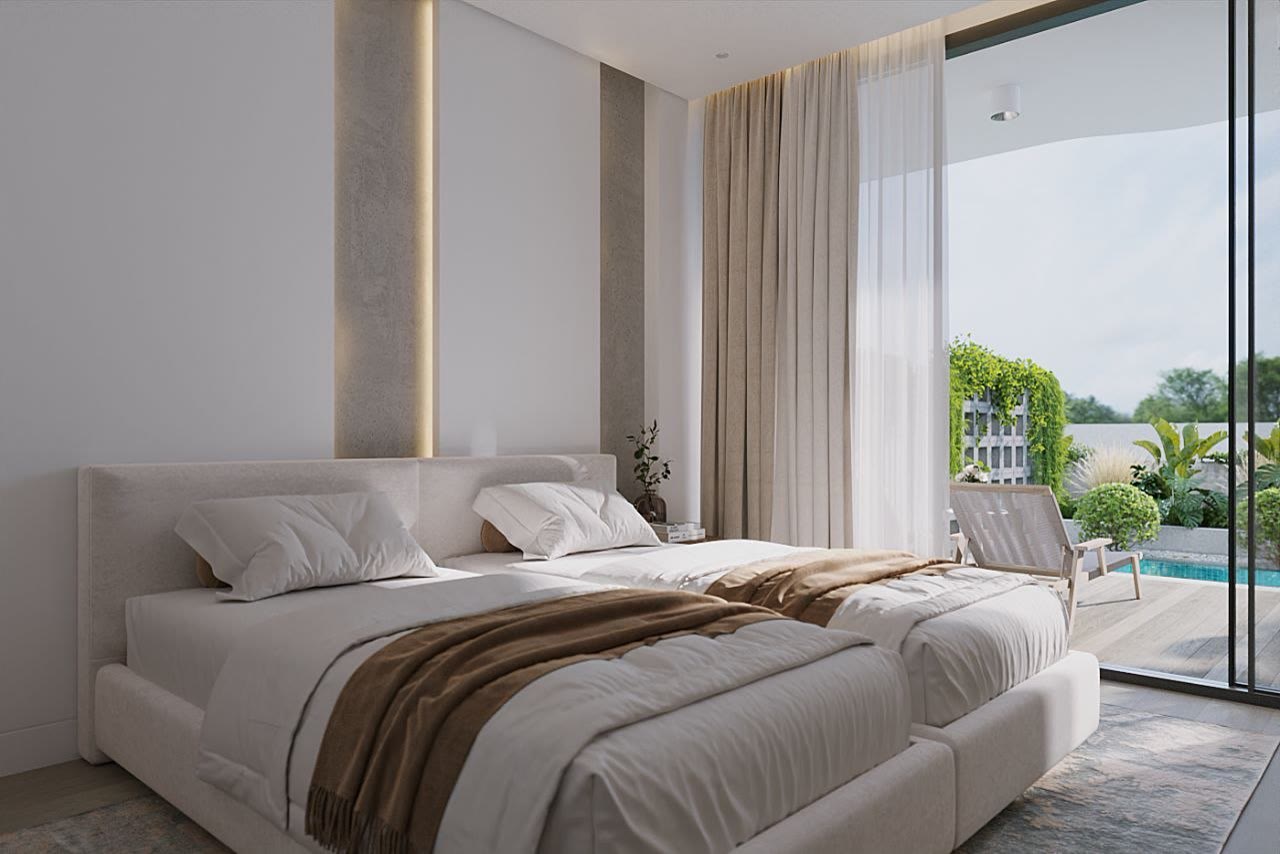 Bedroom of the studio unit