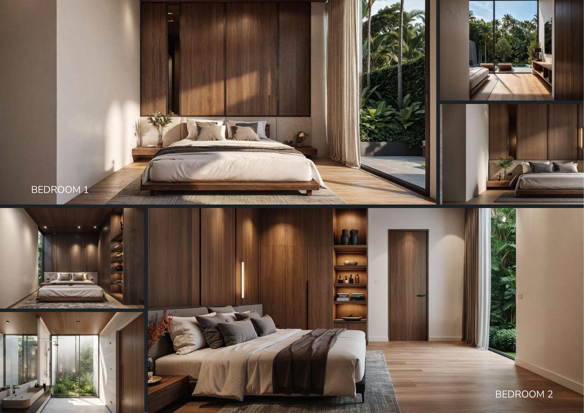 Bedroom with garden view
