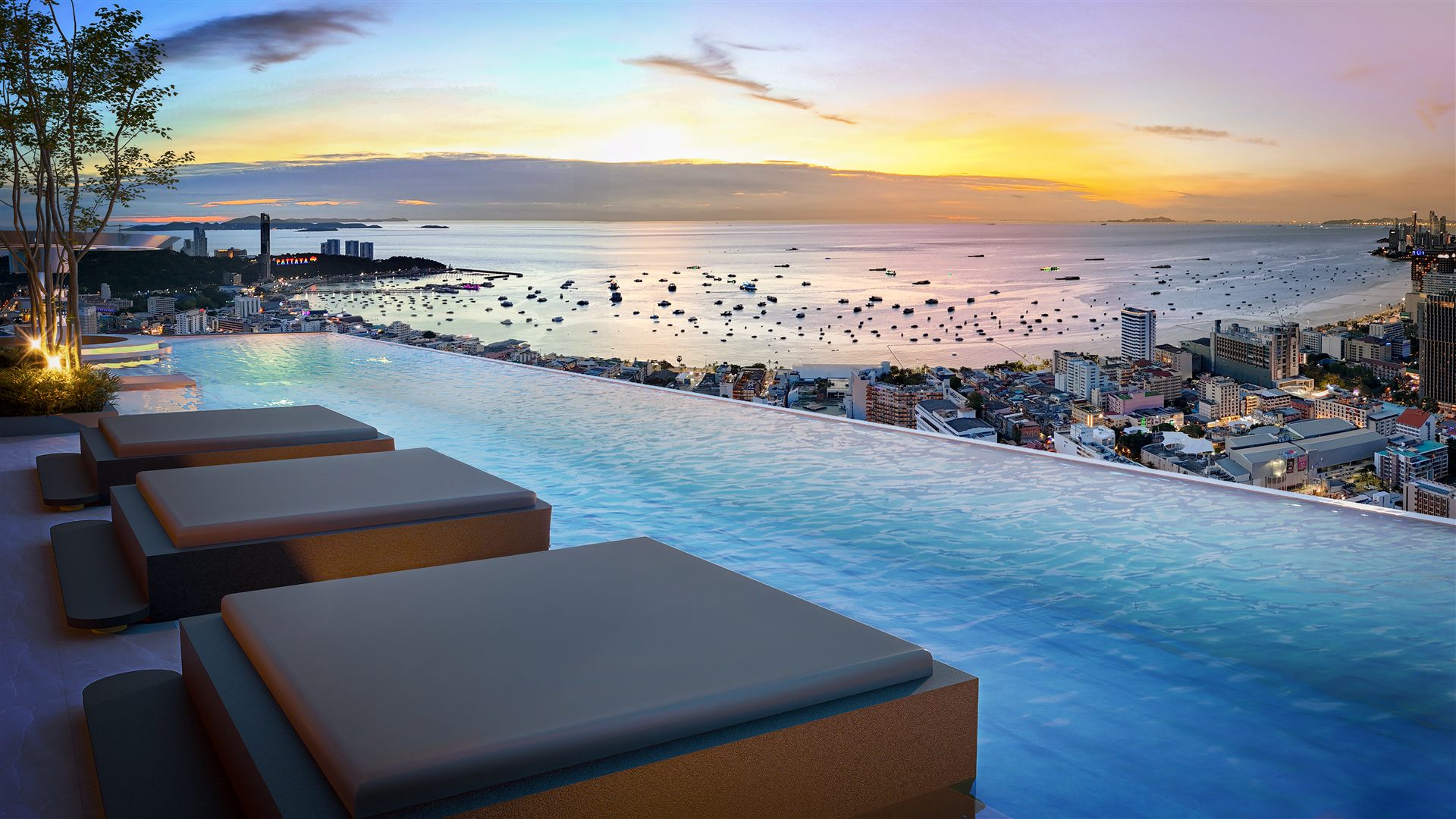 Tower residence with sea view, Pattaya